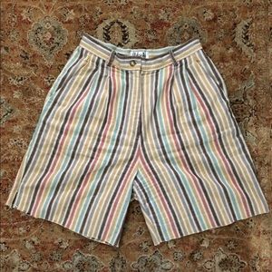 Vintage High Waist Striped Shorts 🌟